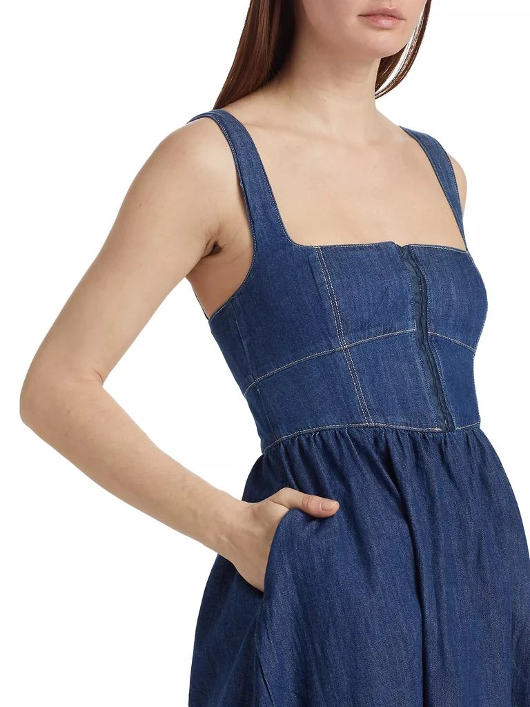 Reformation Tagliatelle Denim Midi-Dress 6