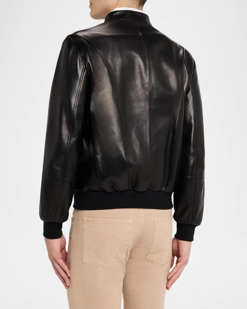 Brunello Cucinelli Men
s Polished Nappa Leather Pilot Jacket 3