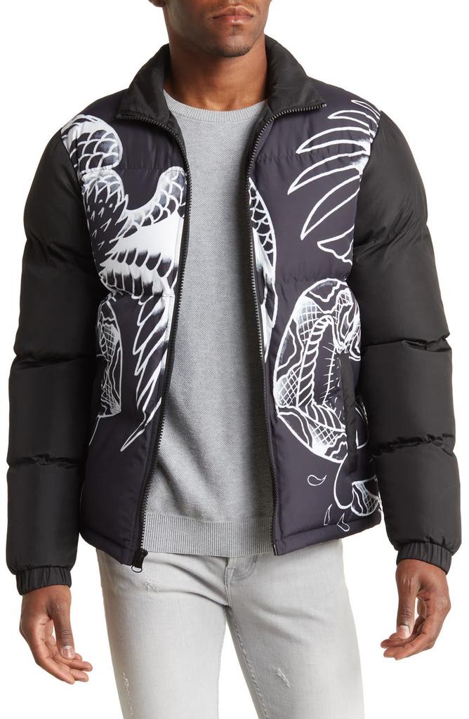 Ed Hardy Eagle Serpent Battle Puffer Jacket