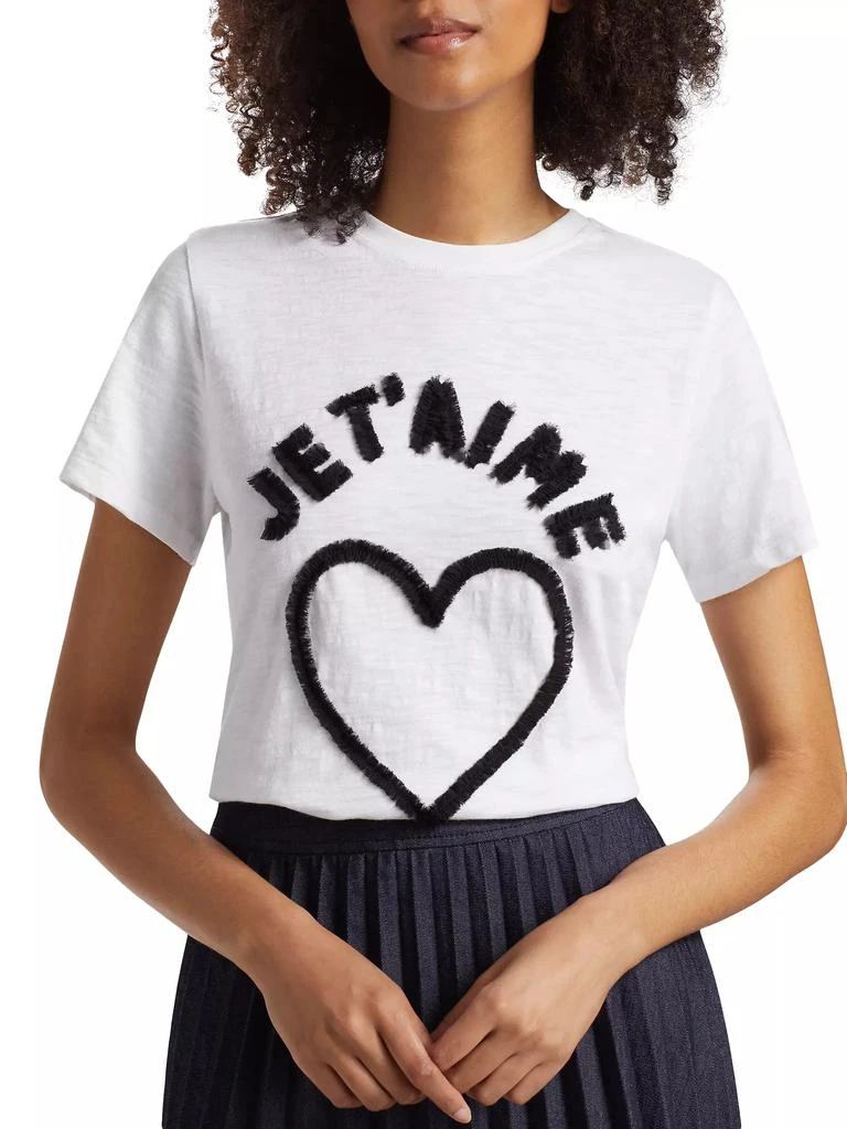 Cinq à Sept Je T'aime Heart T-Shirt 6