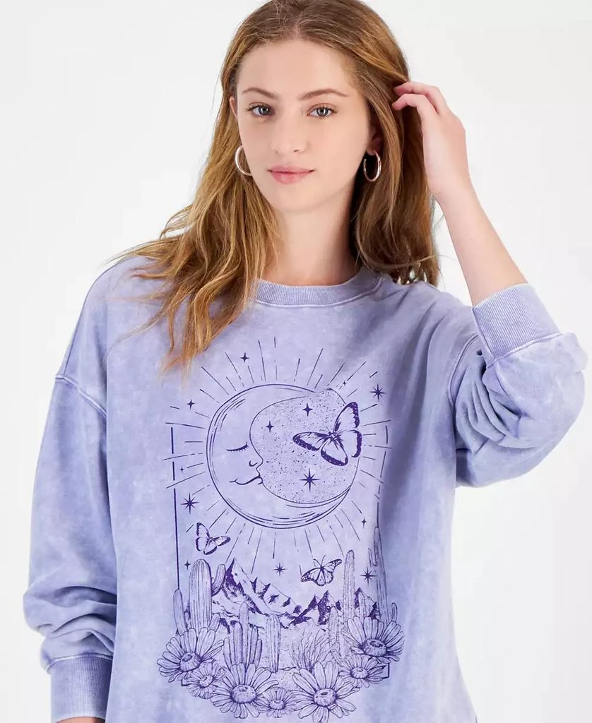 Rebellious One Juniors' Celestial Butterfly-Graphic Sweatshirt 3
