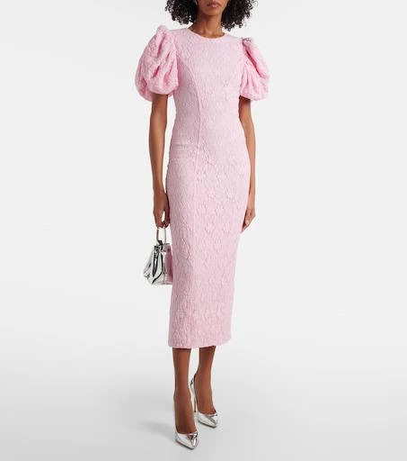 rotate lace midi dress Rotate By Birger Christensen Lace Midi Dress