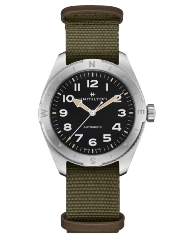 Hamilton Hamilton Khaki Field Expedition Auto Black Dial Green Fabric Strap Men's Watch H70315931