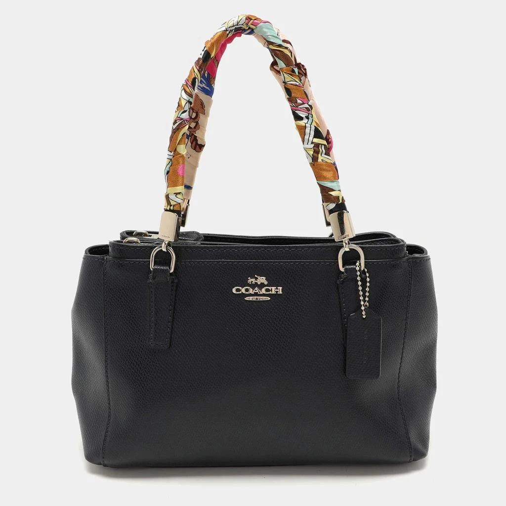 Coach Coach Navy Blue Leather Mini Chirstie Top Zip Tote 1