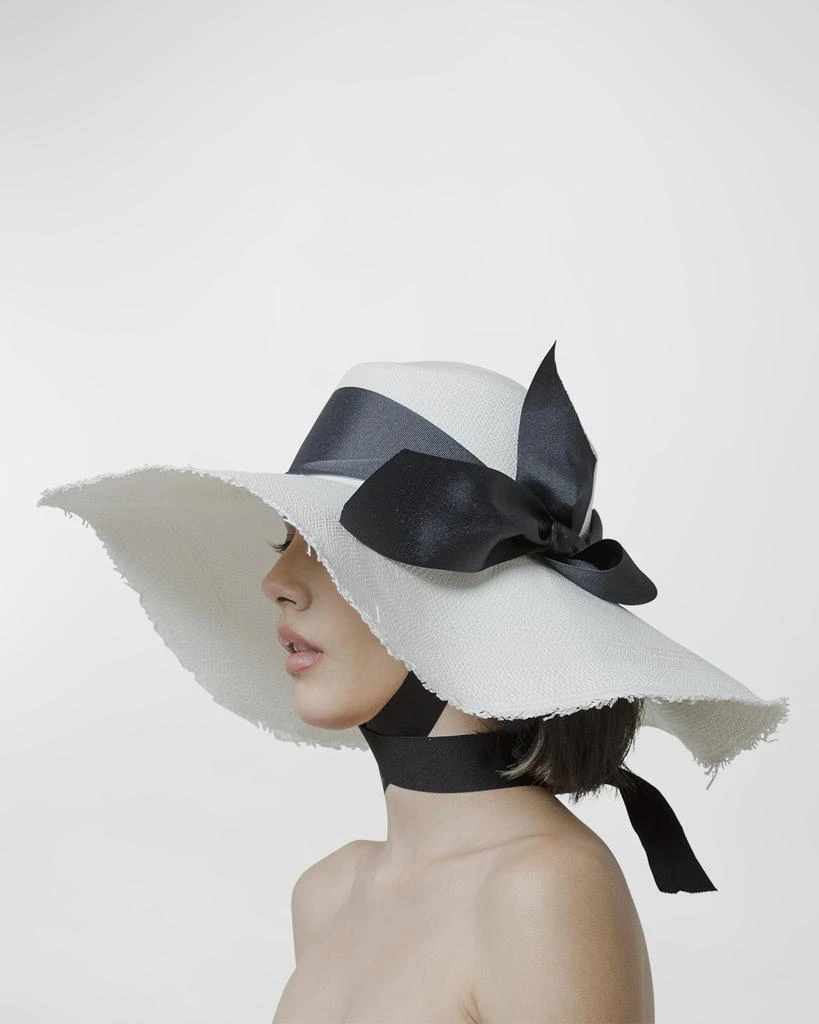 Sensi Studio Frayed Floppy Straw Long Brim Hat 2