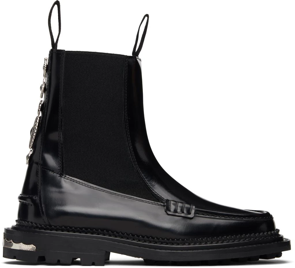 Toga Pulla Black Polido Chelsea Boots