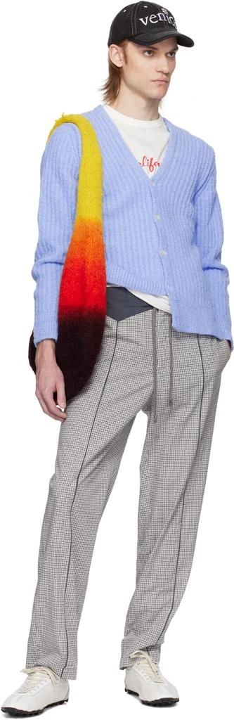 ERL Blue Cozy Asymmetric Cardigan 4