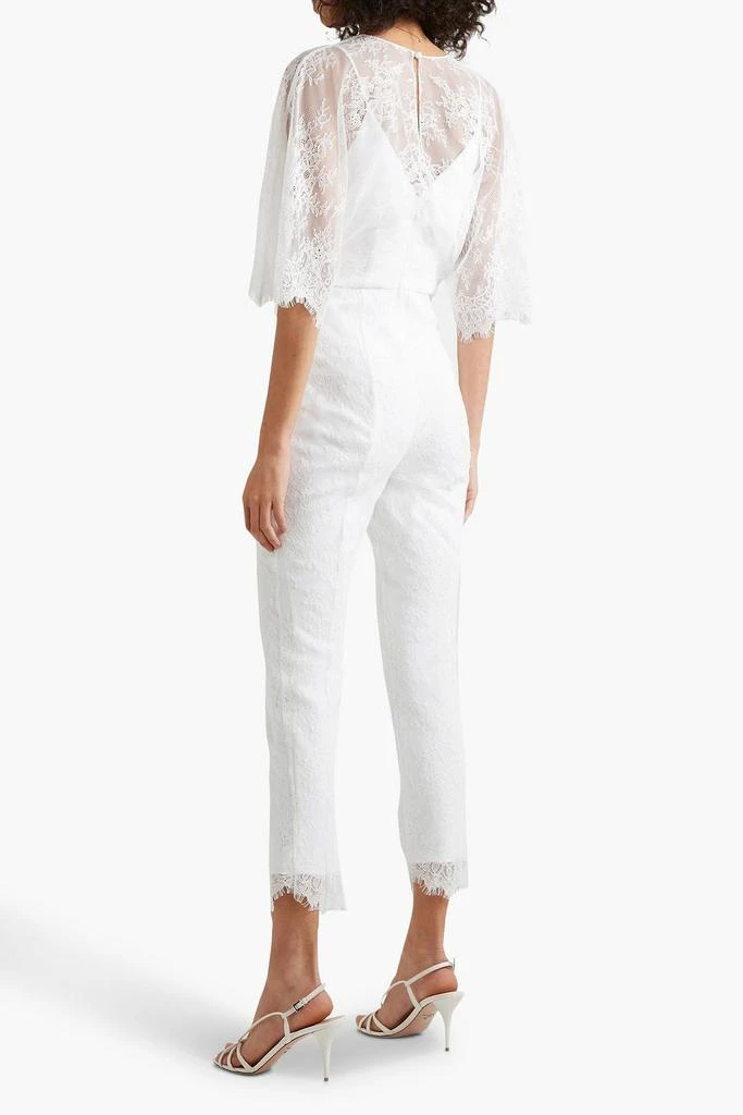 CUSHNIE Cropped lace jumpsuit 3