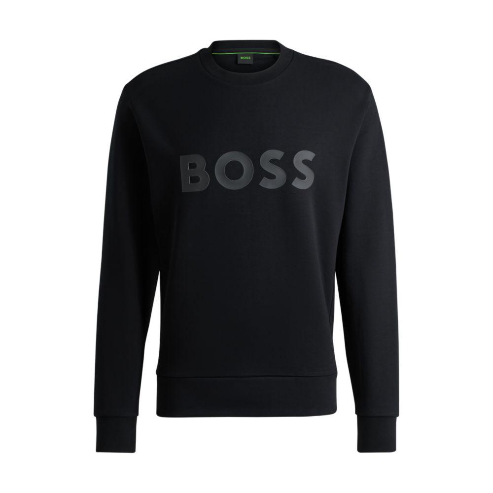 Hugo Boss Stretch-cotton sweatshirt with sandwich logo