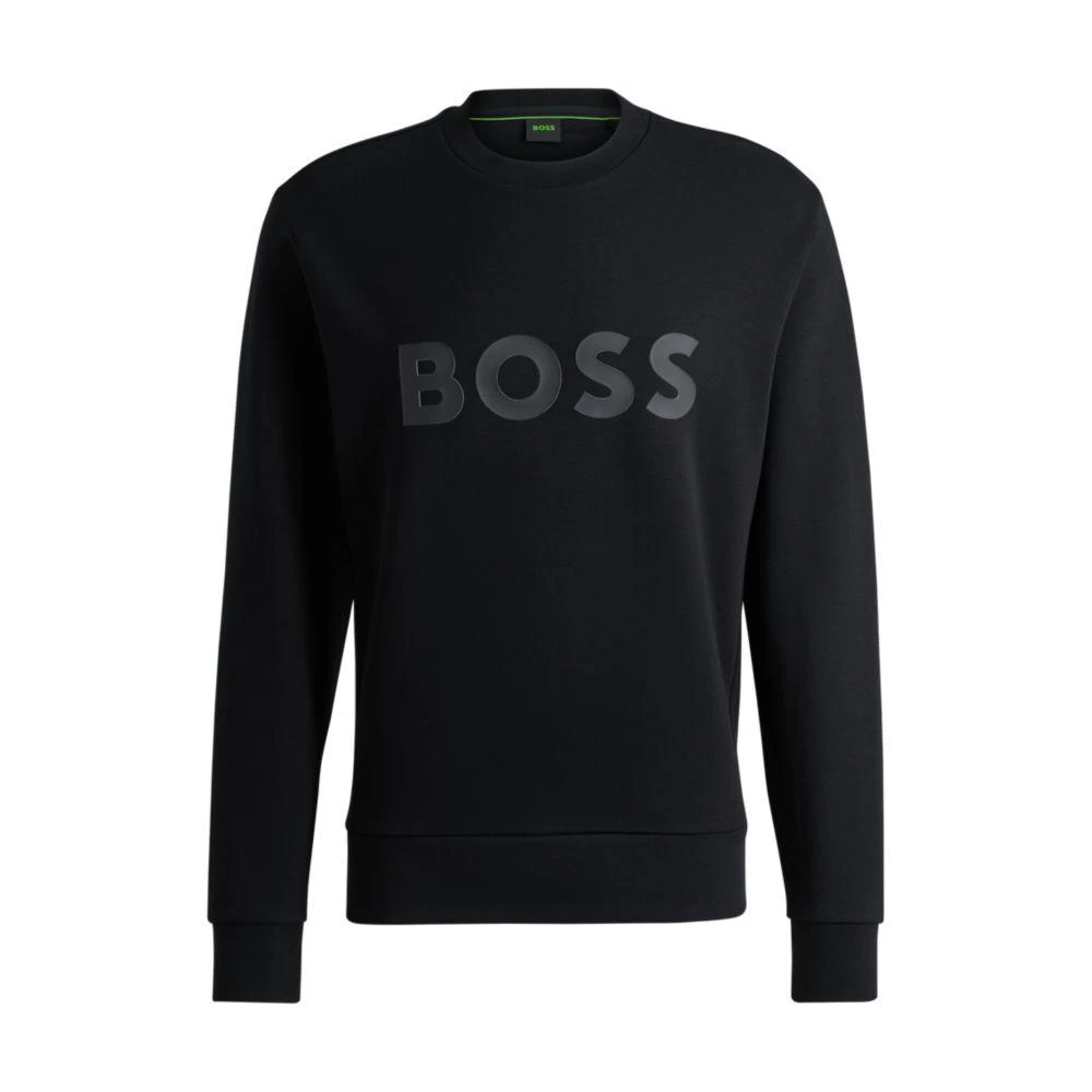 Hugo Boss Stretch-cotton sweatshirt with sandwich logo 1
