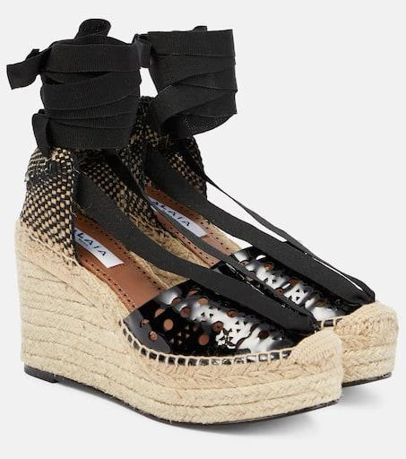 Alaïa Laser-cut espadrille wedges 1