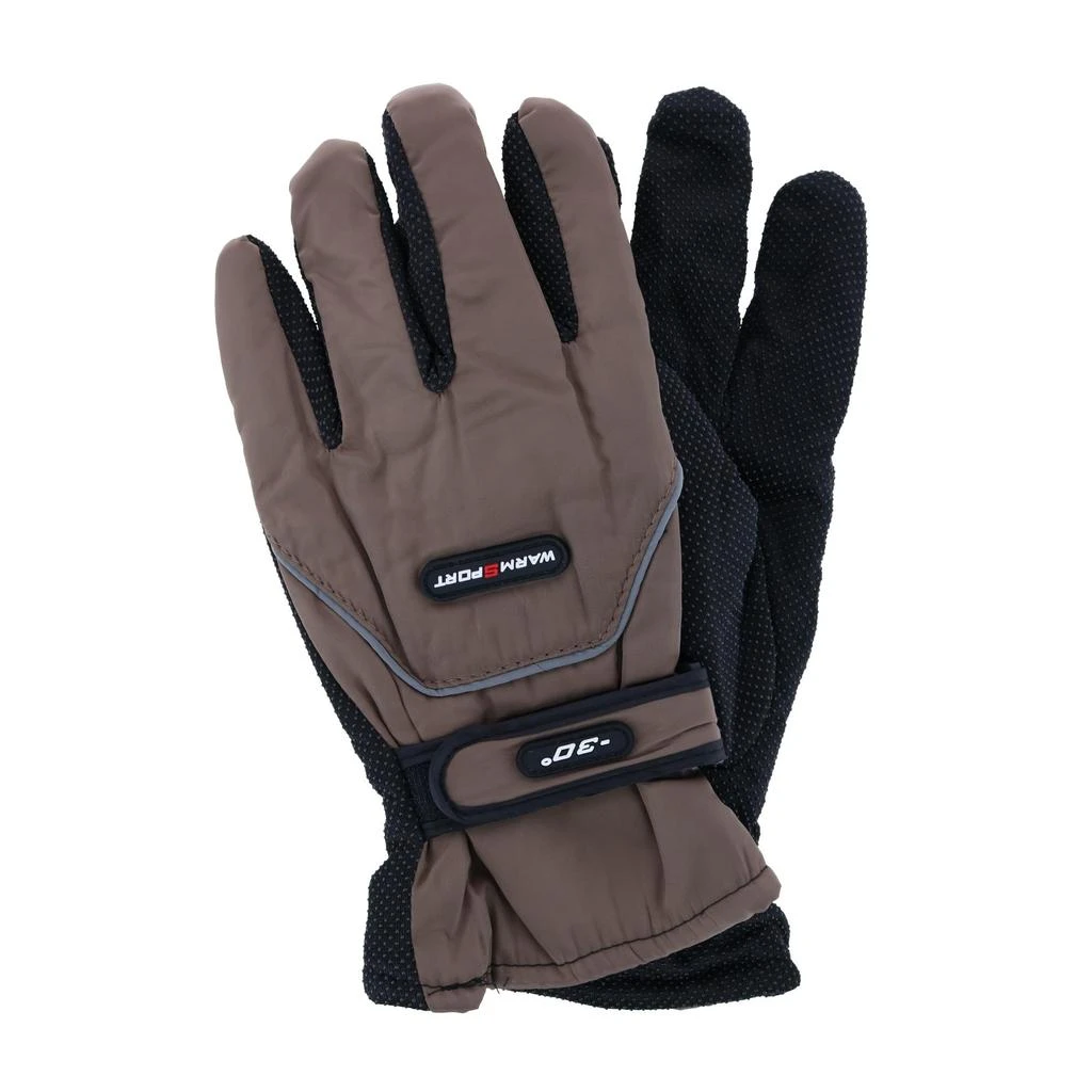 CTM Men's One Size Microfiber Winter Ski Gloves with Wrist Strap 1