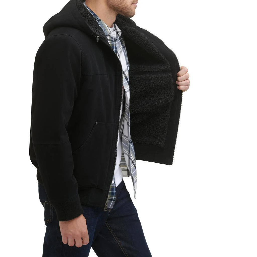 Levi's® Cotton Canvas Hooded Utility Jacket with Sherpa Lining 2