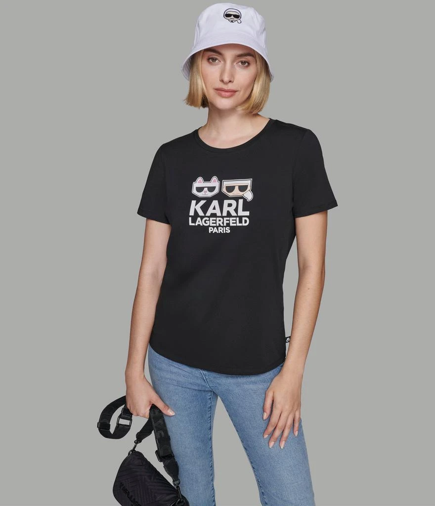 Karl Lagerfeld Paris KARL AND CHOUPETTE EMOJI TEE 1