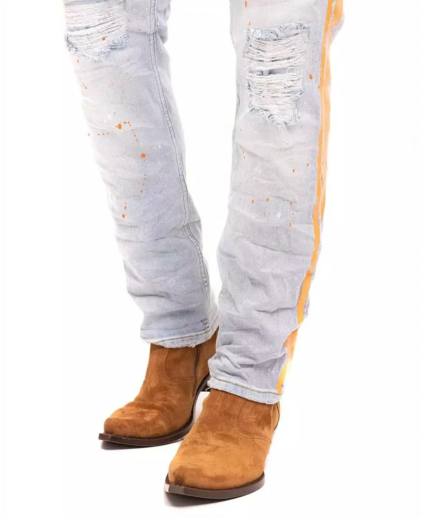 RON TOMSON Men's Modern Splattered Stripe Jeans 5