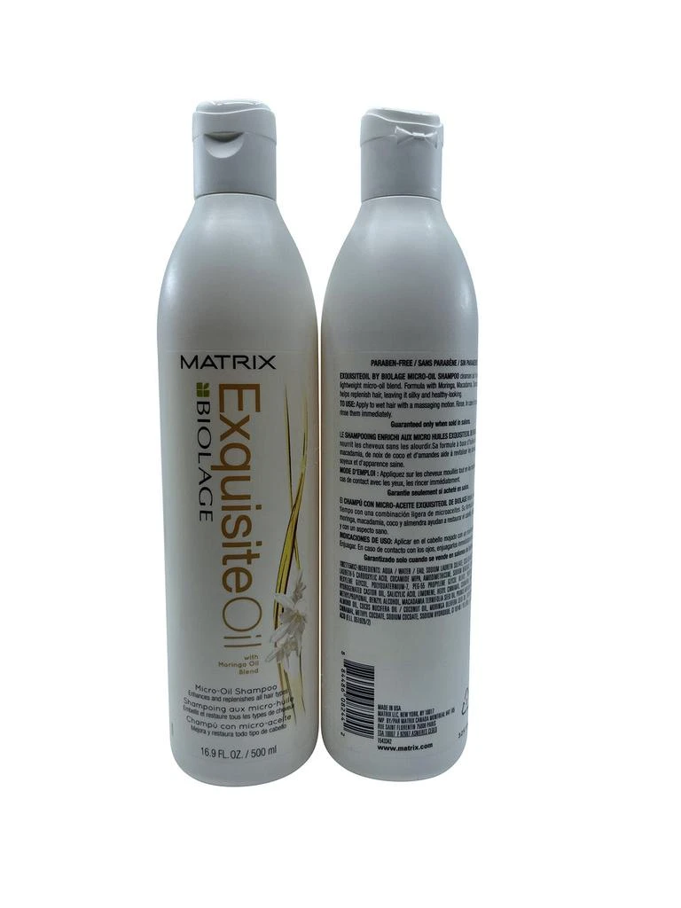 MATRIX Biolage Micro Oil Shampoo Moringa Oil 16.9 OZ Set of 2 3