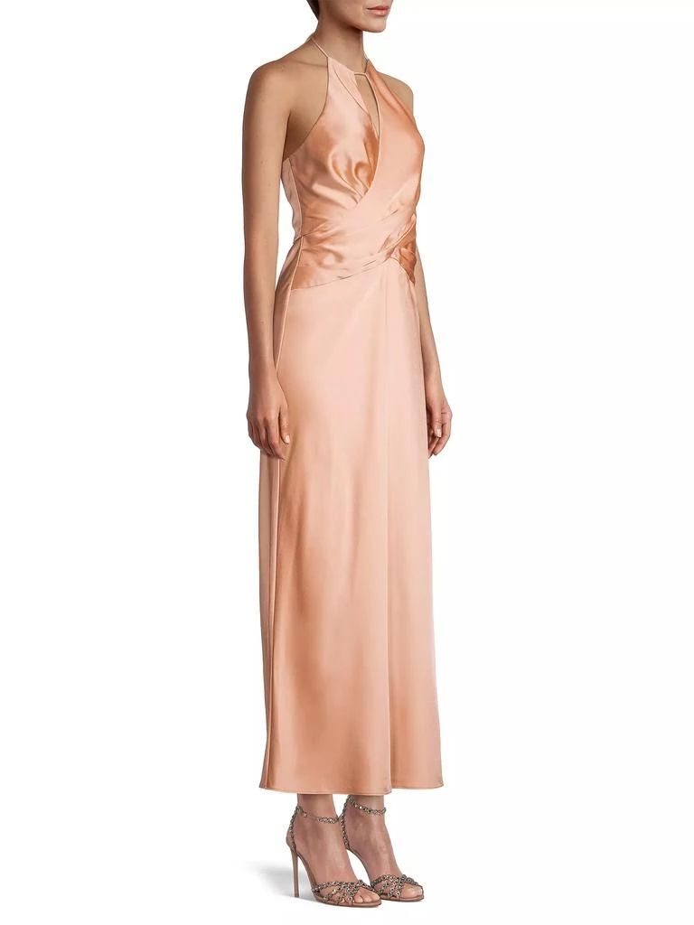 Significant Other Alix Satin Halter Crossover Midi-Dress 4
