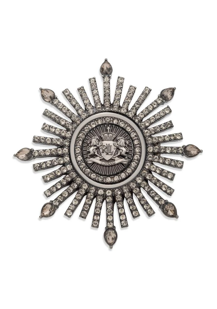 Ralph Lauren Hematite Tone Gray Crest Pin 1