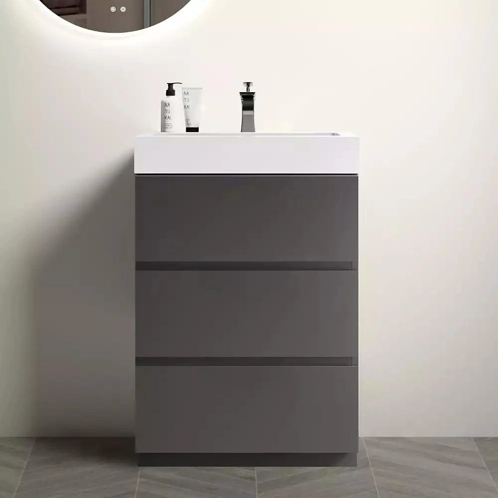 Streamdale Furniture Streamdale 24" Gray Bathroom Vanity with Sink 7
