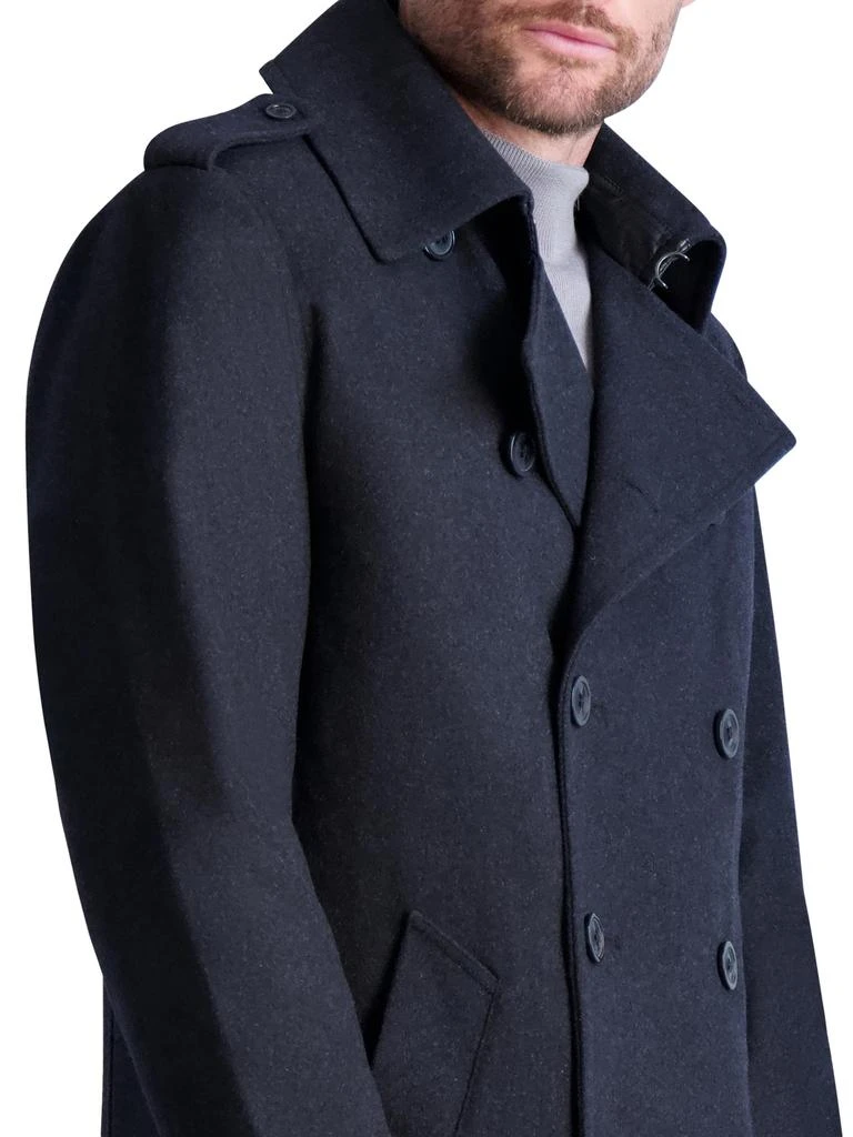 Karl Lagerfeld Paris Double Breasted Trench Coat 3