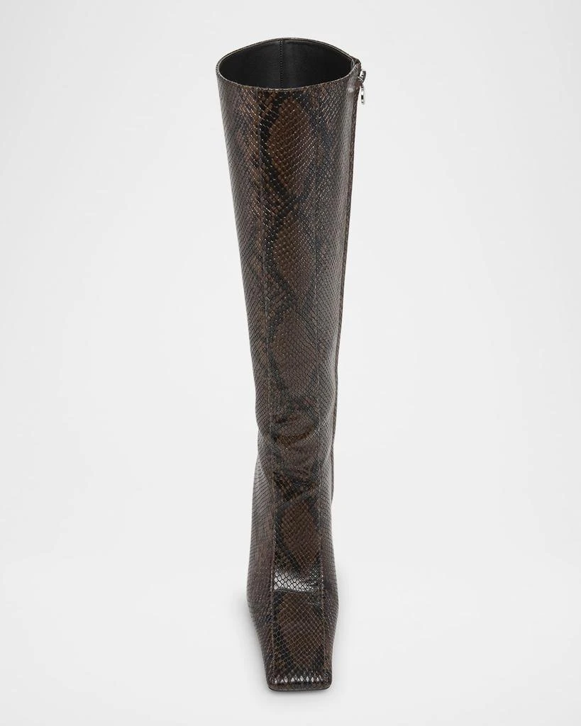 Stella McCartney Alter Snake-Print Tall Stiletto Boots 5