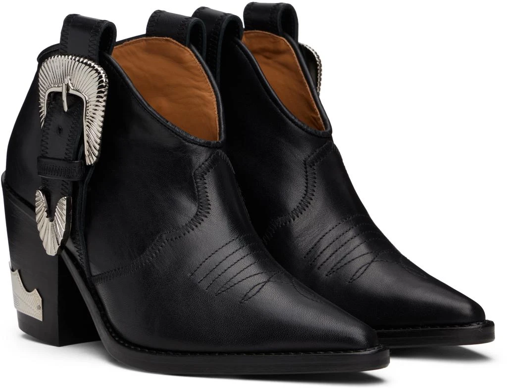 Toga Pulla Black Western Style Ankle Boots 4