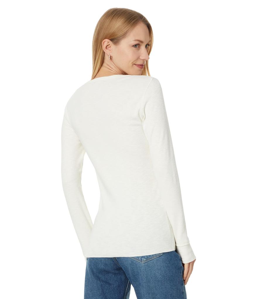 Lilla P Long Sleeve Raw Edge Crew