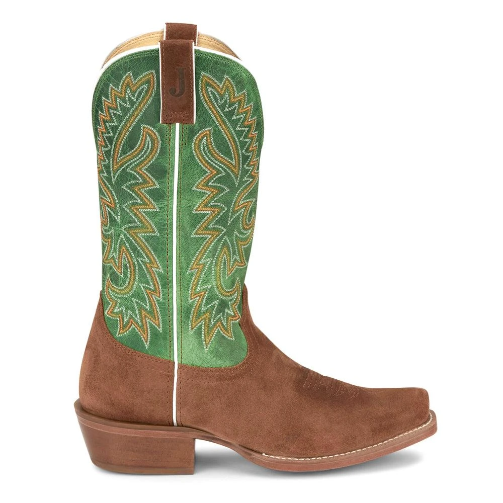 Justin Boots Jimmy Medium Square Toe Embroidered Cowboy Boots 1