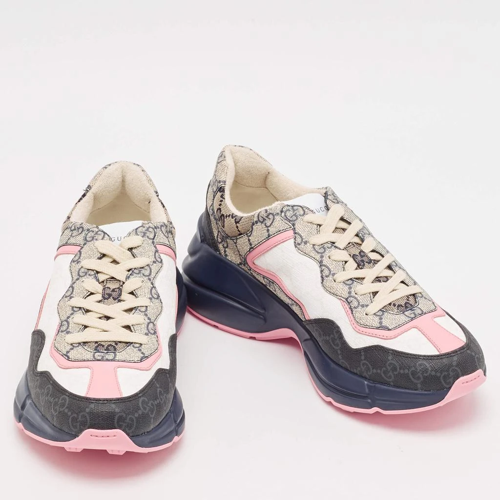 Gucci Gucci Multicolor GG Supreme Canvas Rhyton Sneakers Size 40 4