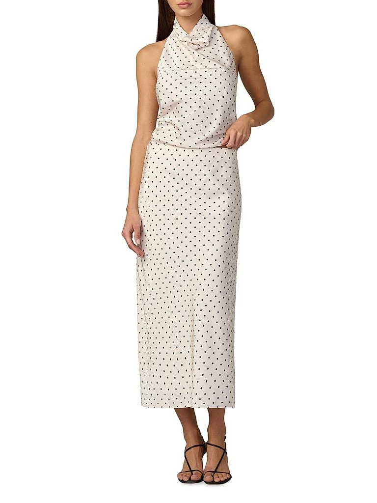 Joe
s Jeans The Ines Polka Dot Draped Halterneck Top 2