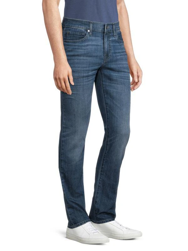 7 For All Mankind Mid Rise Faded Slim Fit Jeans 3