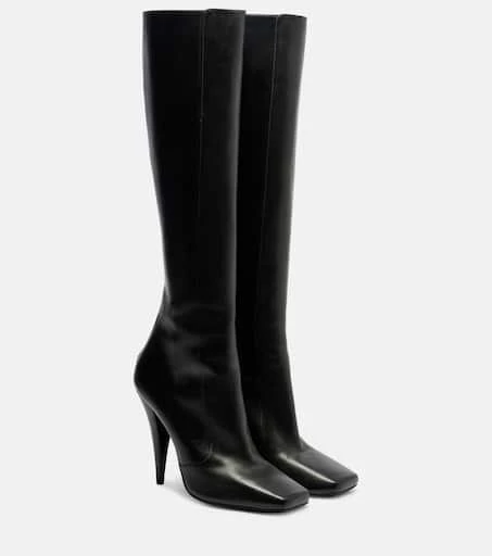 Givenchy Sliced Square leather knee-high boots 1