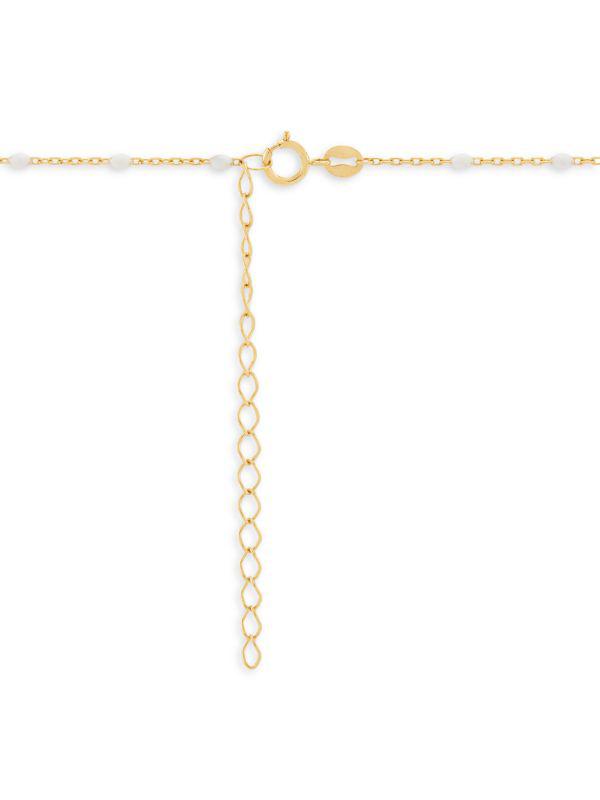 Saks Fifth Avenue 14K Yellow Gold & Enamel Bead Lariat Necklace