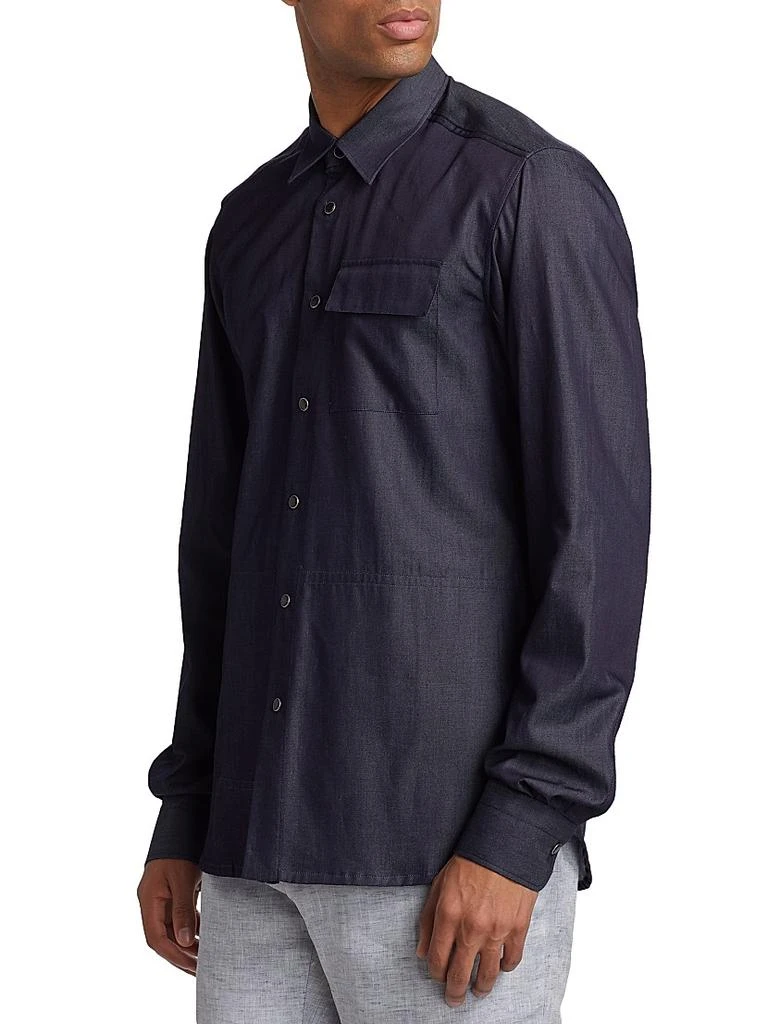 Kiton Buba Cotton Button-Front Shirt 4