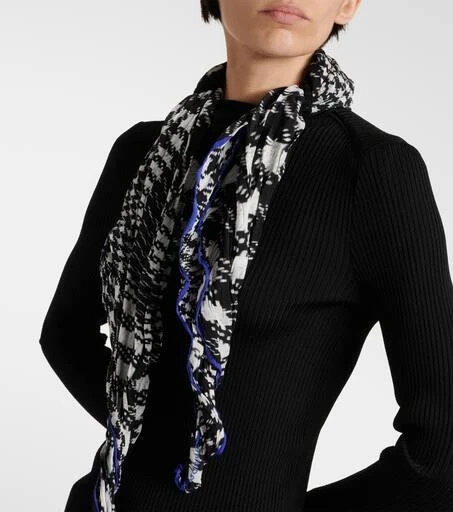 Burberry Scarf-detail ribbed-knit sweater 4