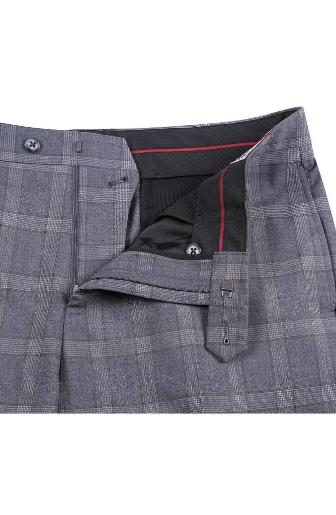 English Laundry Trim Fit Plaid Two-Piece Suit 9