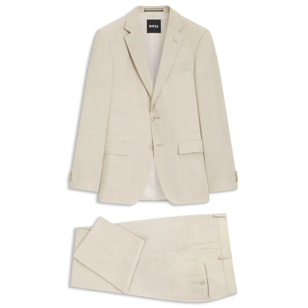 Hugo Boss Two-piece slim-fit suit in micro-patterned cloth