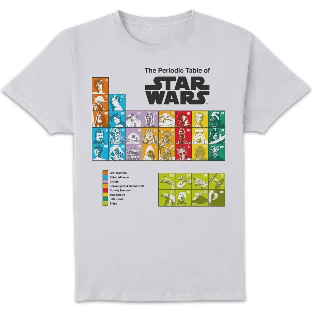 Star Wars Star Wars Periodic Table Unisex T-Shirt - White 1