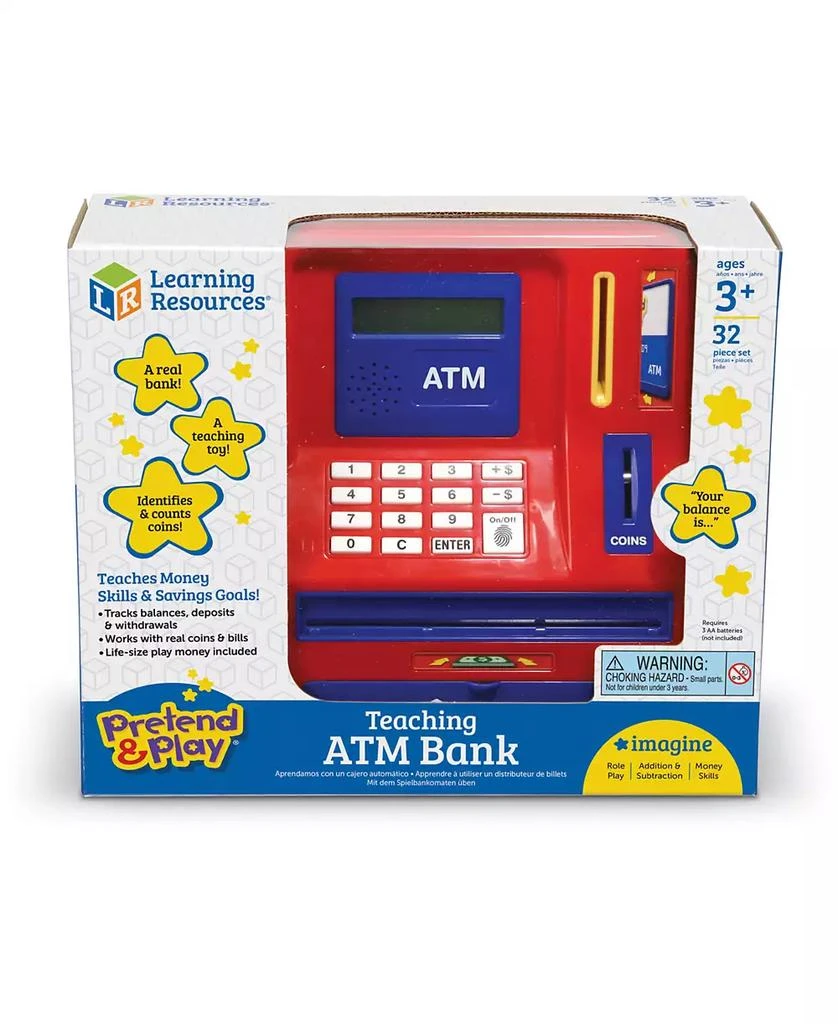 AreYouGame Learning Resources Pretend Play - Teaching Atm Bank 6