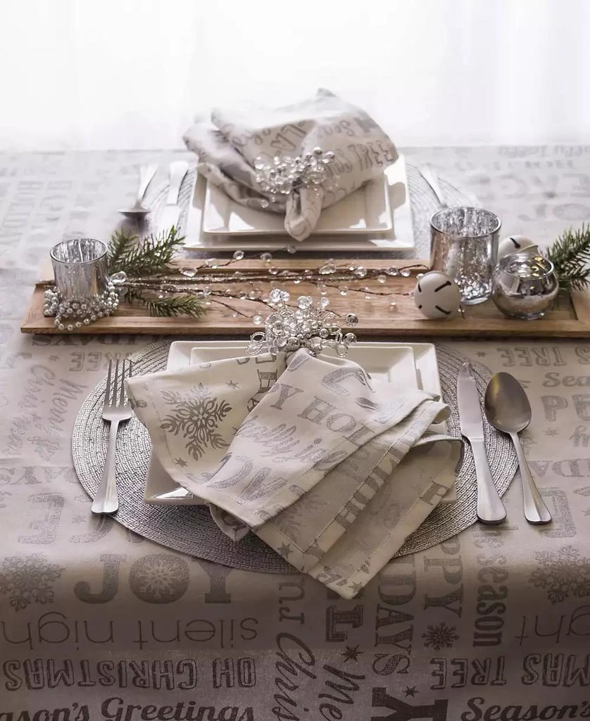 Design Imports Christmas Collage Tablecloth 60" x 84" 3