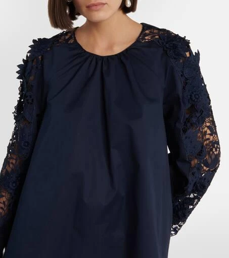 Oscar de la Renta Lace-detail cotton blouse 5