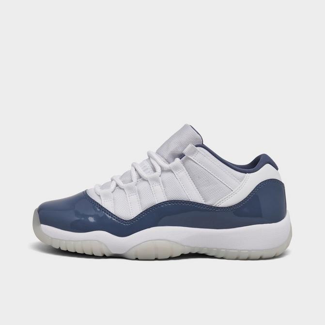 Jordan Big Kids Air Jordan Retro 11 Low Basketball Shoes FV5121 104 White Diffused Blue Football Grey Midnight Navy 4.0 Baby Kids Free Shipping BeyondStyle