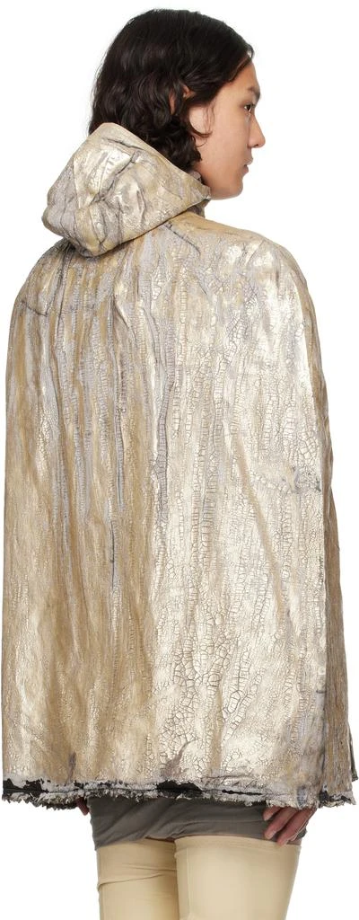 Rick Owens Gold Hollywood Pville Cape Denim Jacket 3