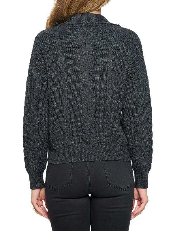 Renee C. Half-Zip Ribbed Sweater 2