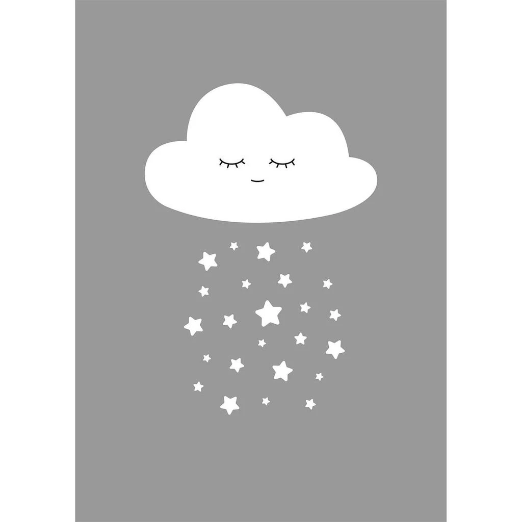 Snüz Snüz Cloud Nursery Print - Grey 4