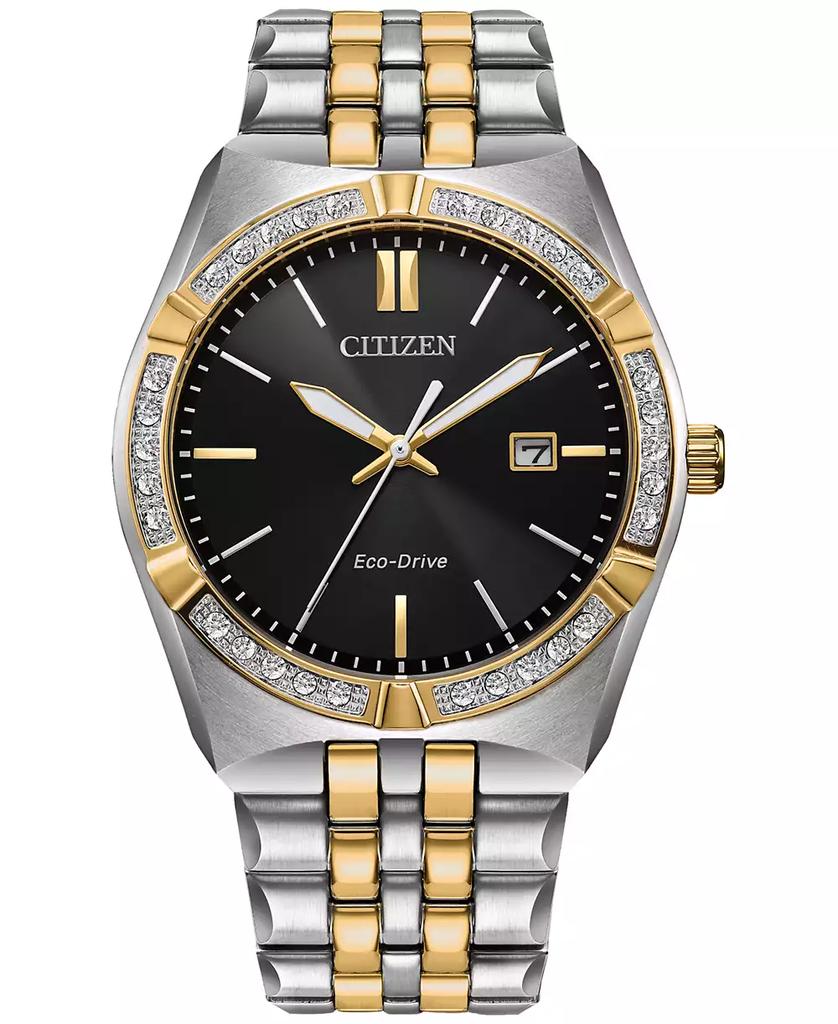 Citizen Eco-Drive Men's Corso Diamond (1/10 ct. t.w.) Two-Tone Stainless Steel Bracelet Watch 40mm