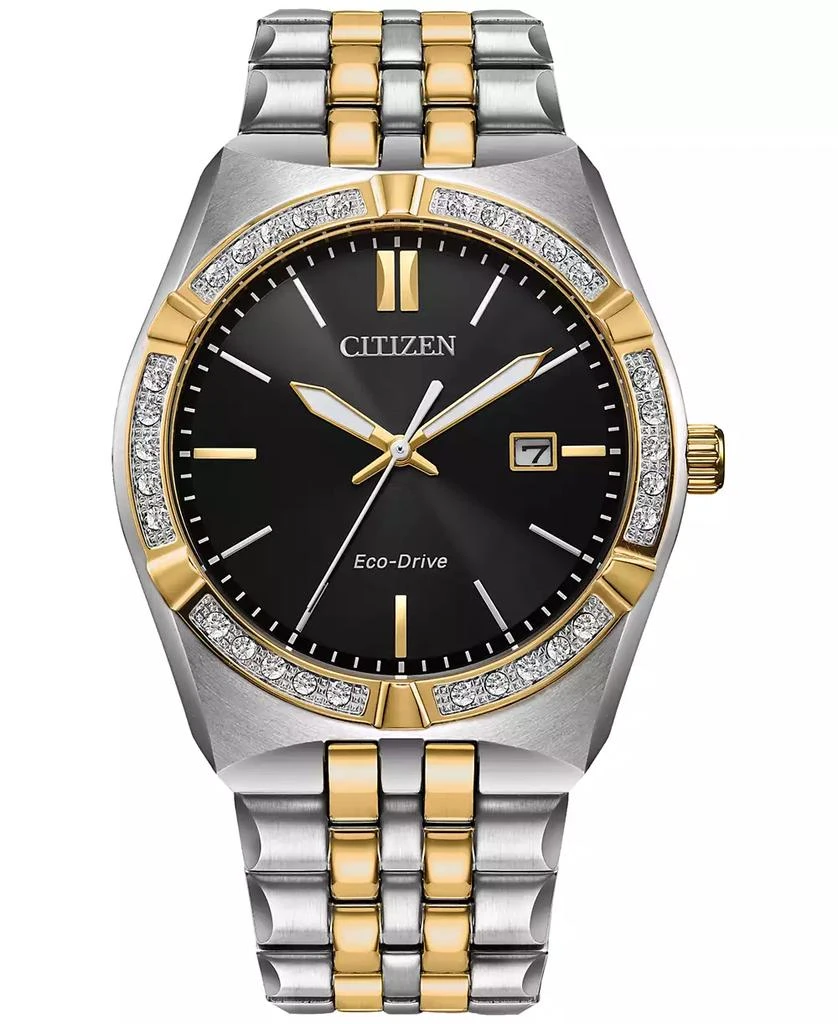 Citizen Eco-Drive Men's Corso Diamond (1/10 ct. t.w.) Two-Tone Stainless Steel Bracelet Watch 40mm 1