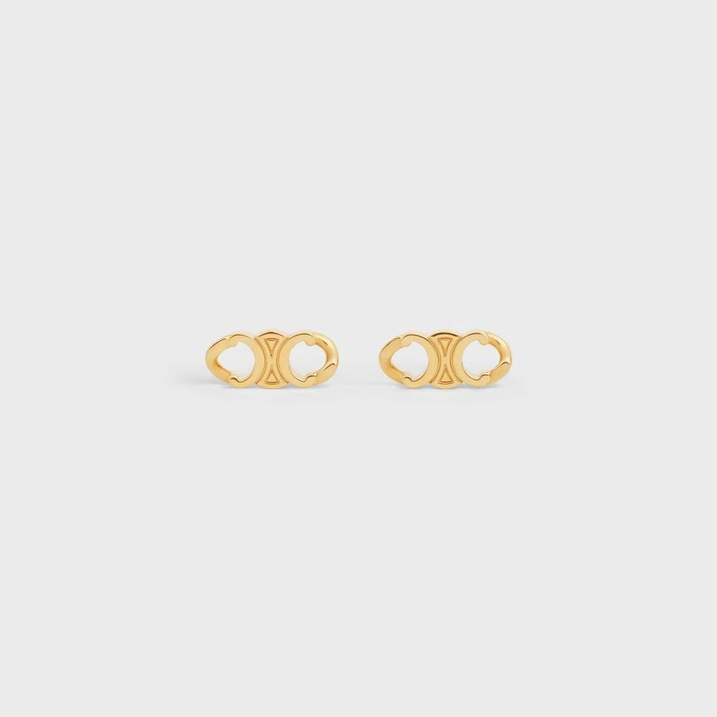 CELINE TRIOMPHE GOURMETTE STUDS IN BRASS WITH GOLD FINISH 1