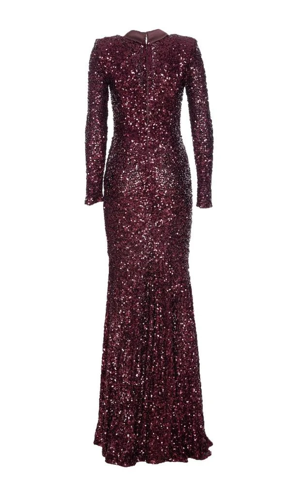 ELISABETTA FRANCHI Elisabetta Franchi V-Neck Sequin Embellished Maxi Dress 2