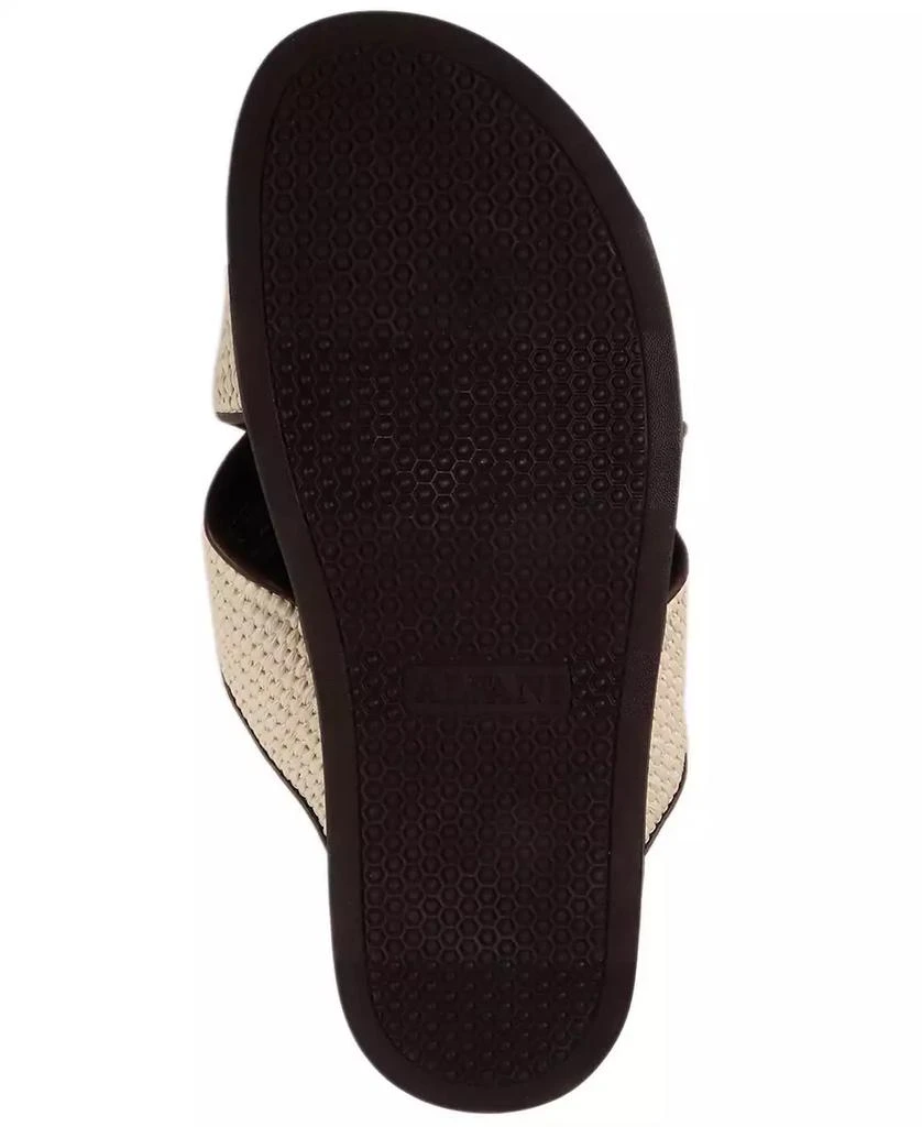 Alfani Men's Whitter Faux-Raffia Crossed Strap Sandals, Created for Macy's 3